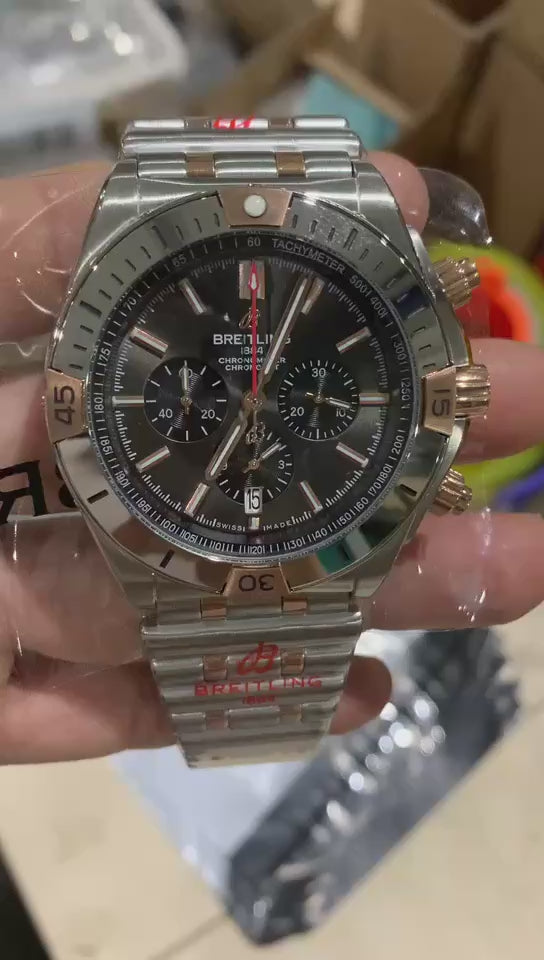 Silver Breitling Inspire - Black Dial