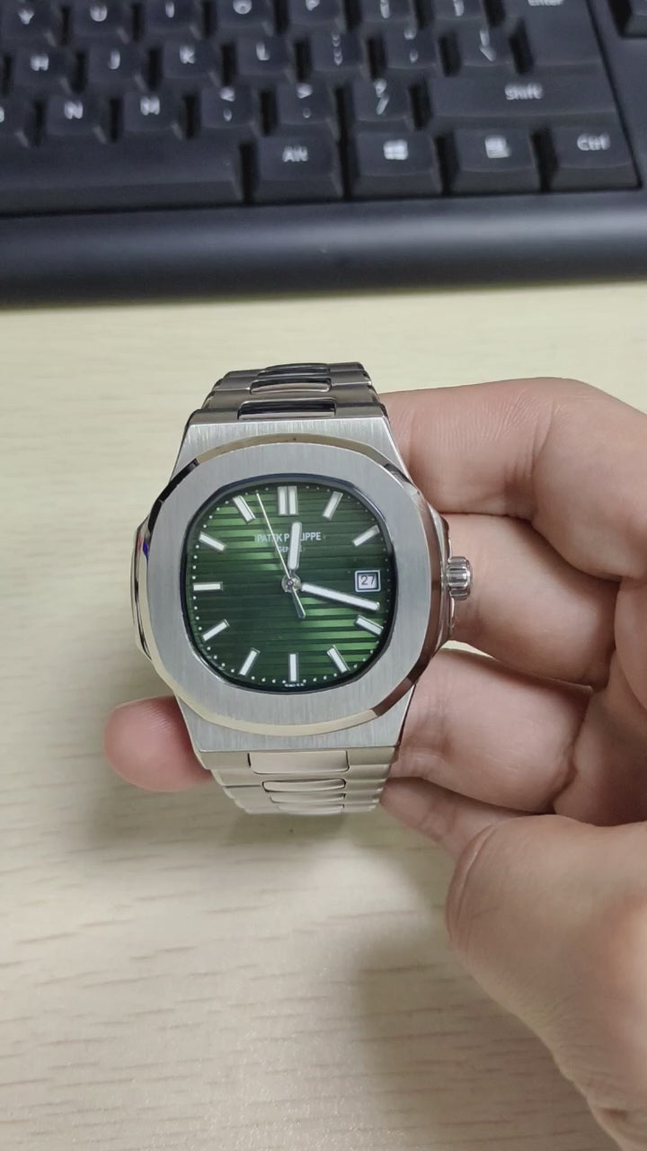 Silver Patek Inspired - Green Dial 💥