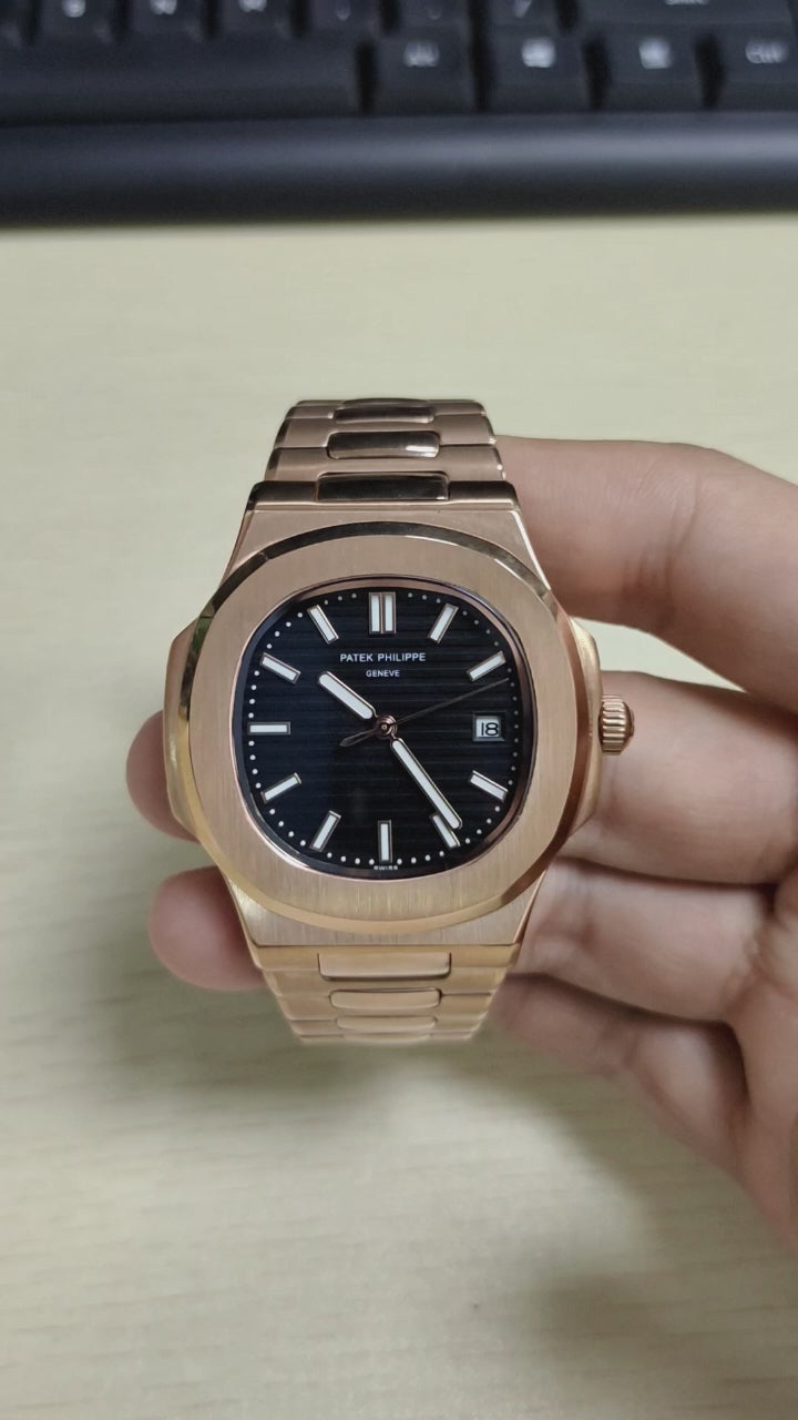 Rose Gold Patek Inspired - Black Dial 💥
