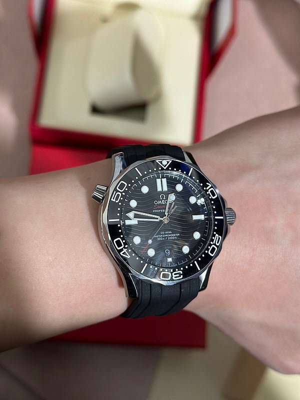 Black Strap Omega Inspired - Black Dial 💥 - The Fake Watch Company 💥