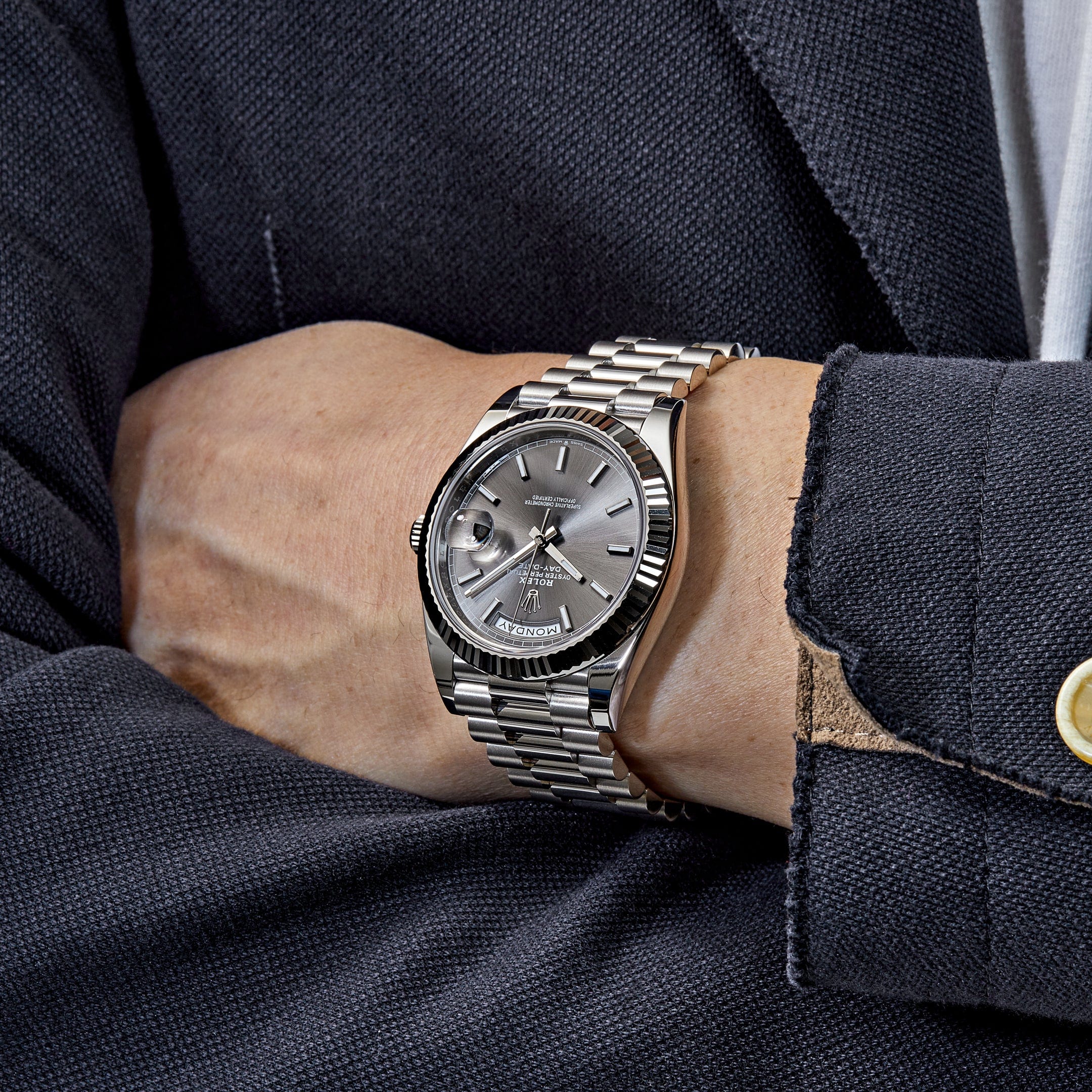 Silver Day Date Inspired - Grey Dial 💥 - The Fake Watch Company 💥