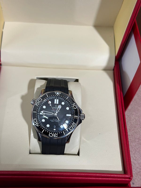 Black Strap Omega Inspired - Black Dial 💥 - The Fake Watch Company 💥