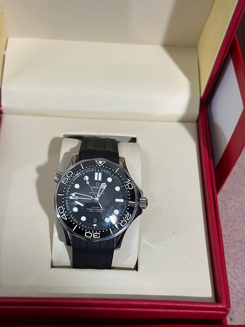 Black Strap Omega Inspired - Black Dial 💥 - The Fake Watch Company 💥